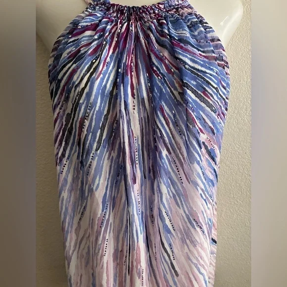 White House Black Market Backless Purple and Pink Dress S - Picture 5 of 12